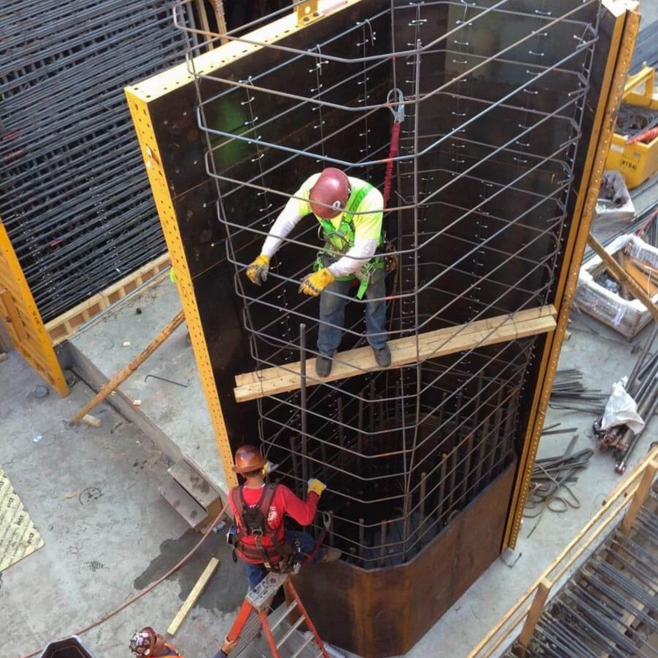 Rebar Placement in Perimeter Column - courtesy of Geoff Butler